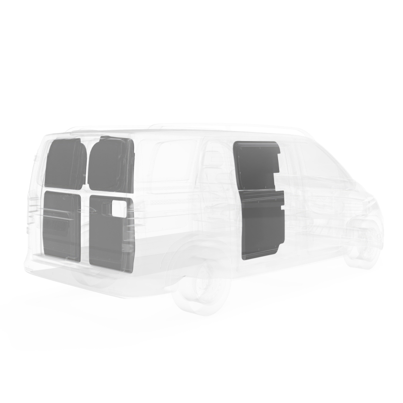 LEGEND DuraTherm Door Liner ONLY - Dual Side Doors and Rear Liftgate Mercedes Metris 126" Wheelbase Cargo Van Low Roof - Textured Grey Model 153-114-2613.27