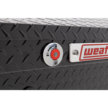 Weather Guard Side Mount Tool Box Gloss Black Aluminum 87X17X13 Model 164-5-04