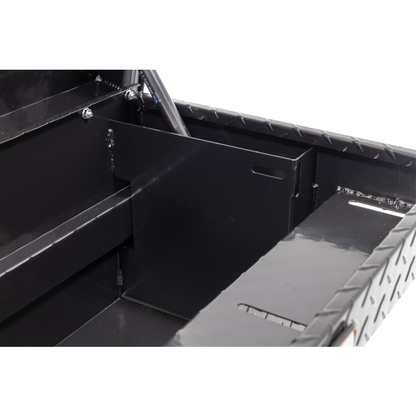 Weather Guard Side Mount Tool Box Gloss Black Aluminum 87X17X13 Model 164-5-04