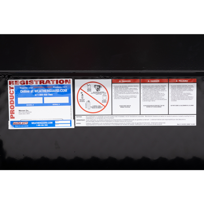 Weather Guard Side Mount Tool Box Gloss Black Aluminum 87X17X13 Model 164-5-04