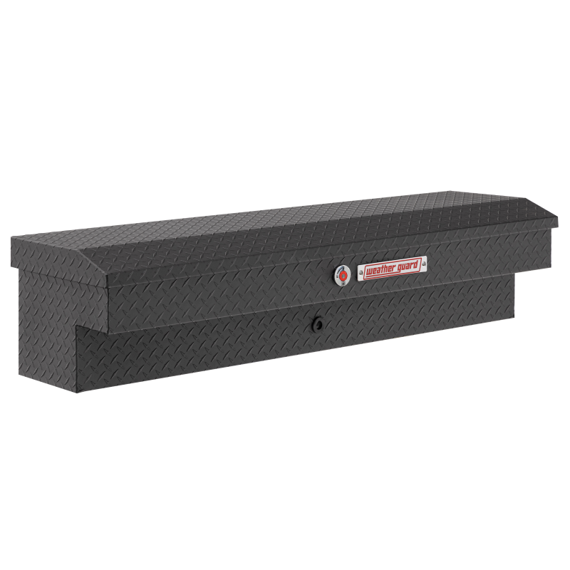Weather Guard Side Mount Tool Box Textured Matte Black Aluminum 56X17X13 Model 174-52-04