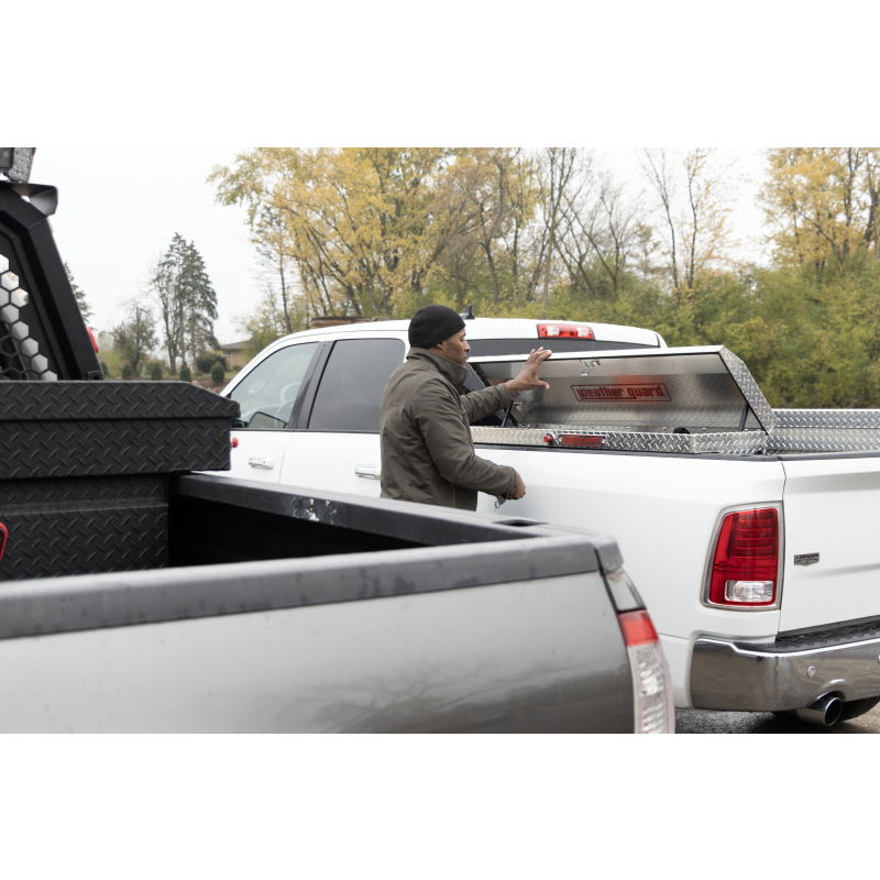 Weather Guard Side Mount Tool Box Low Profile Bright Aluminum 56X17X13 Model 178-0-04