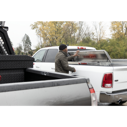 Weather Guard Side Mount Tool Box Low Profile Bright Aluminum 56X17X13 Model 178-0-04