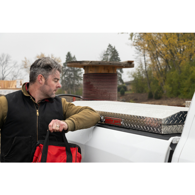 Weather Guard Side Mount Tool Box Low Profile Bright Aluminum 56X17X13 Model 178-0-04