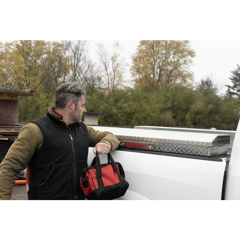 Weather Guard Side Mount Tool Box Low Profile Bright Aluminum 56X17X13 Model 178-0-04