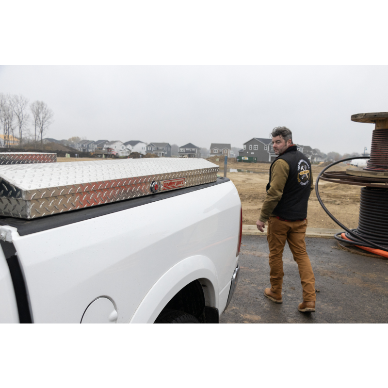 Weather Guard Side Mount Tool Box Low Profile Bright Aluminum 56X17X13 Model 178-0-04