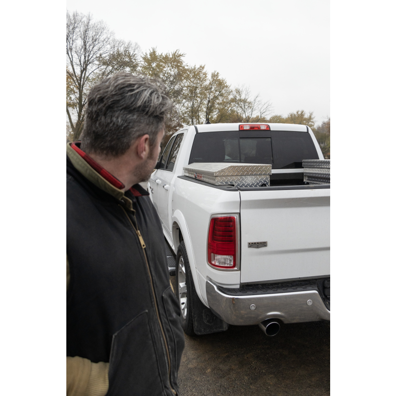 Weather Guard Side Mount Tool Box Low Profile Bright Aluminum 56X17X13 Model 178-0-04