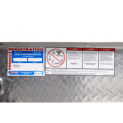 Weather Guard Side Mount Tool Box Low Profile Bright Aluminum 56X17X13 Model 178-0-04