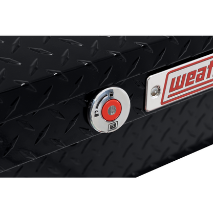 Weather Guard Side Mount Tool Box Low Profile Gloss Black Aluminum 56X17X13 Model 178-5-04