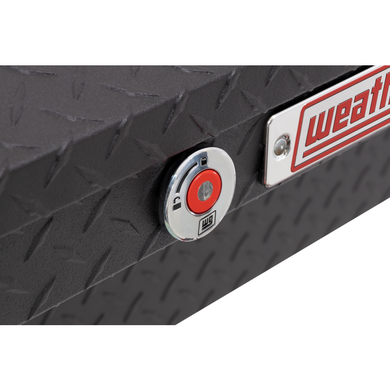 Weather Guard Side Mount Tool Box Low Profile Textured Matte Black Aluminum 56X17X13 Model 178-52-04