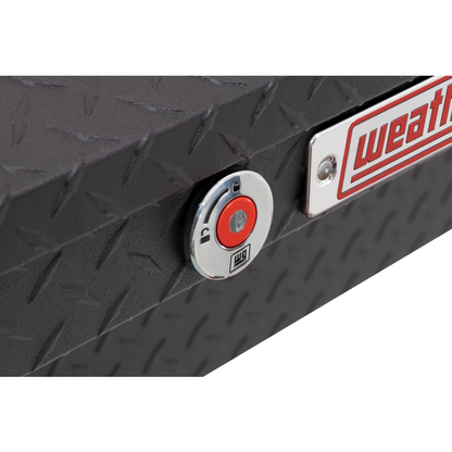Weather Guard Side Mount Tool Box Low Profile Textured Matte Black Aluminum 56X17X13 Model 178-52-04