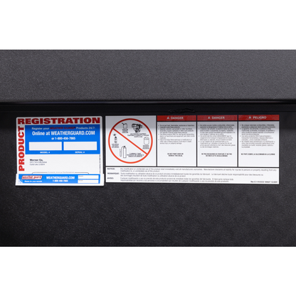 Weather Guard Side Mount Tool Box Low Profile Textured Matte Black Aluminum 56X17X13 Model 178-52-04