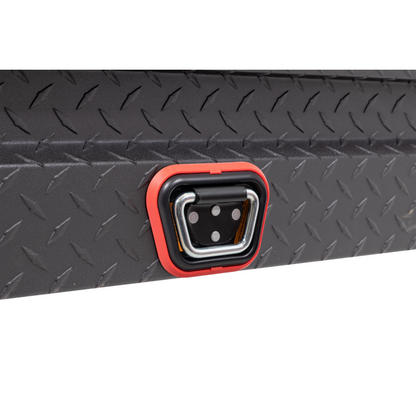 Weather Guard Side Mount Tool Box Low Profile Textured Matte Black Aluminum 56X17X13 Model 178-52-04
