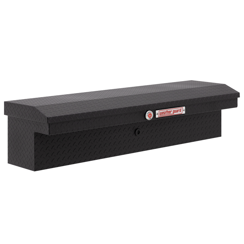 Weather Guard Side Mount Tool Box Low Profile Textured Matte Black Aluminum 56X17X13 Model 178-52-04