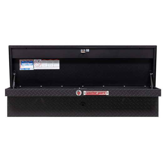 Weather Guard Side Mount Tool Box Low Profile Textured Matte Black Aluminum 56X17X13 Model 178-52-04
