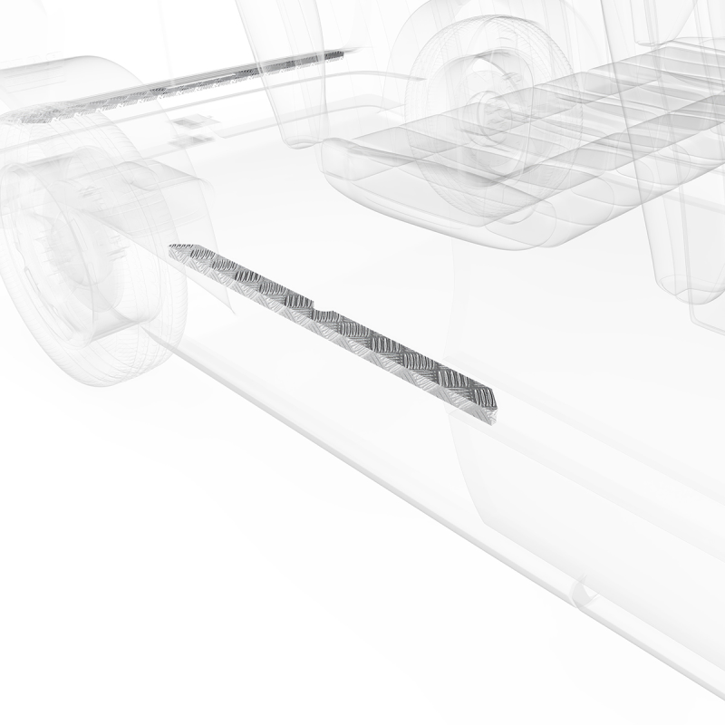 LEGEND Aluminum Floor Sill Set RAM ProMaster City Regular Wheelbase Cargo Van - Single Side Door Model 679-151-1010