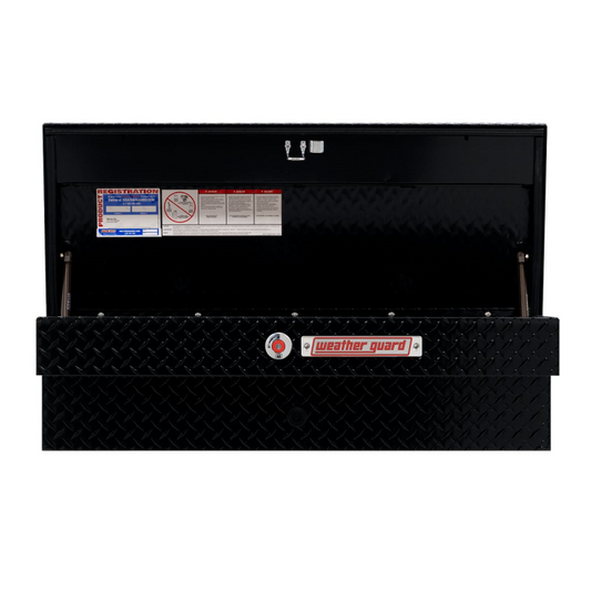 Weather Guard Side Mount Tool Box Gloss Black Aluminum 41X17X13 Model 184-5-04
