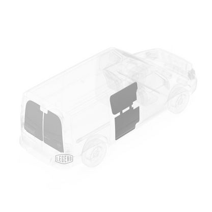 LEGEND EconoLite Door Liner ONLY - Nissan NV Cargo Van Regular Wheelbase Low Roof - Textured Grey Model 07N02-20-L