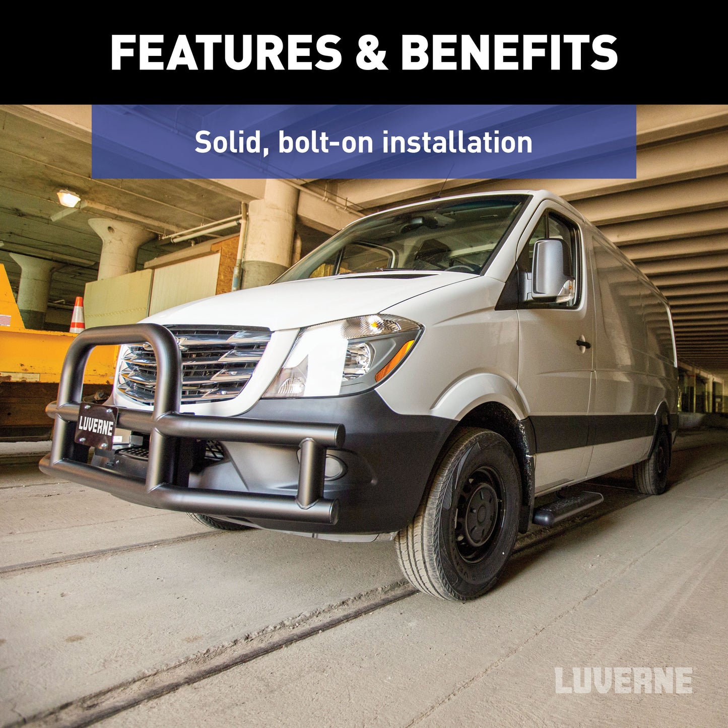 Luverne Tuff Guard Black Stainless Van Grille Guard Select Sprinter 2500 3500 Model 205530-205930