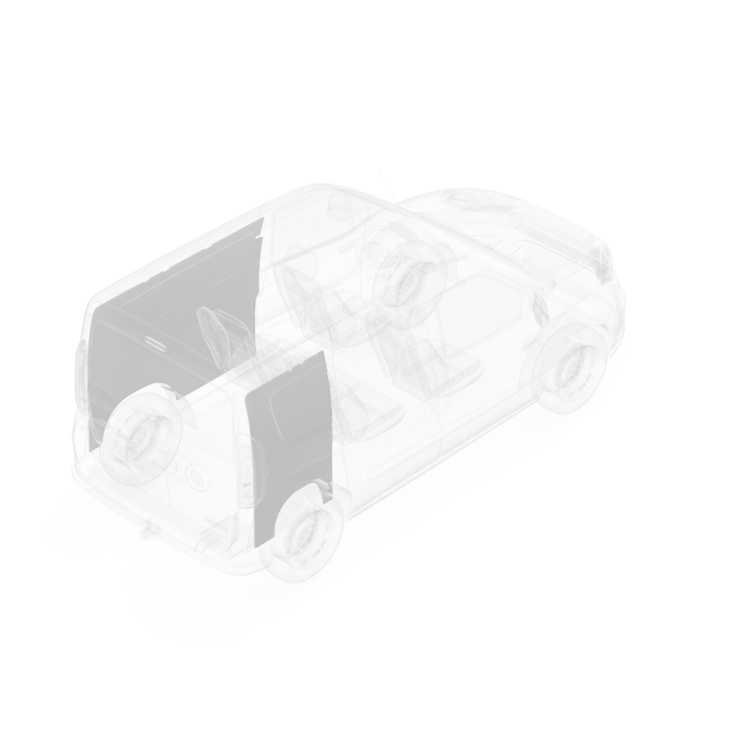LEGEND DuraTherm Wall Liner RAM ProMaster City Cargo Van - Textured Grey - Single Side Door, Model 674-114-2613