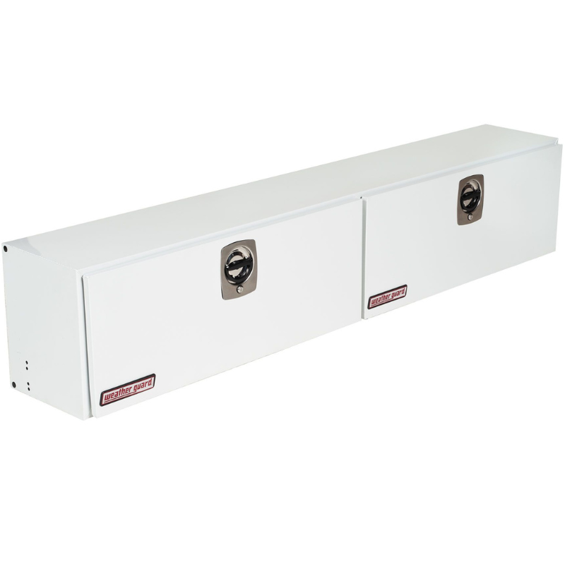 Weather Guard Top Mount Box Double Door White Steel 90.25X16.25X18 Model 291-3-02