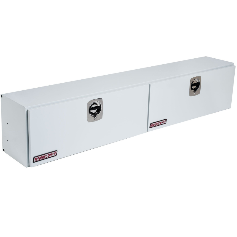 Weather Guard Top Mount Box Double Door White Steel 96.25X16.25X24 Model 297-3-02