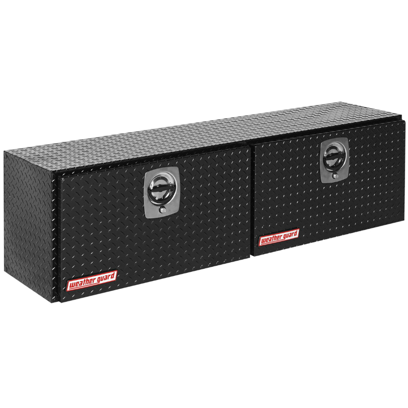 Weather Guard Top Mount Box Double Door Gloss Black Aluminum 64.25X16.25X18 Model 365-5-02