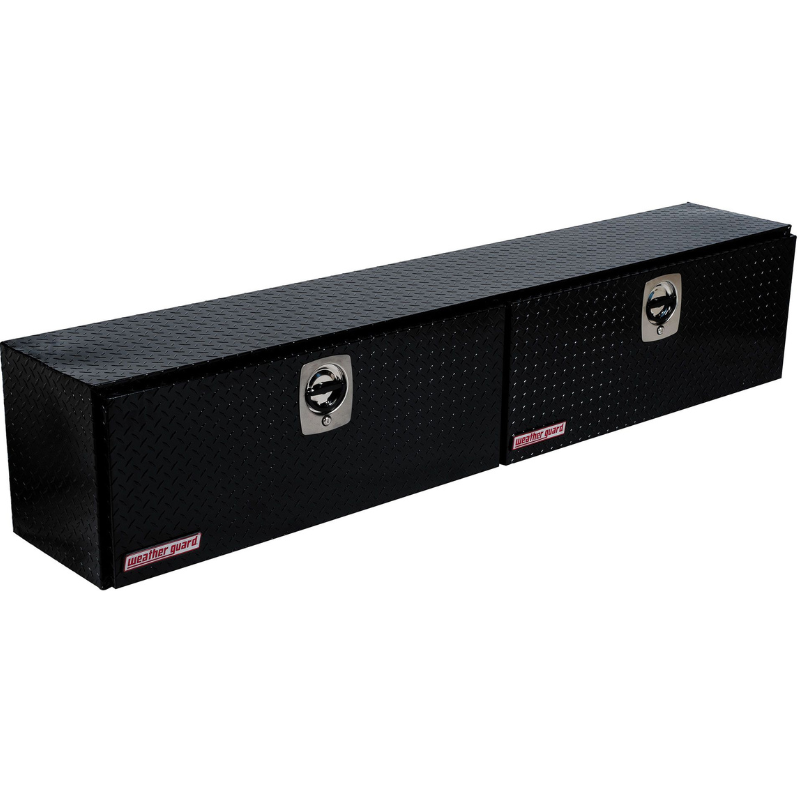 Weather Guard Top Mount Box Double Door Gloss Black Aluminum 90.25X13.25X16 Model 390-5-02