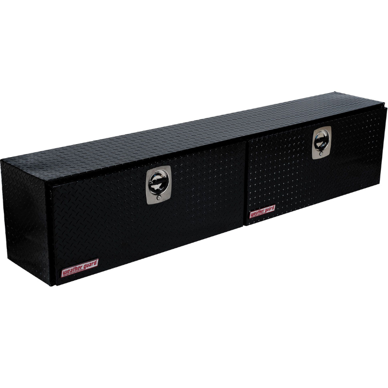 Weather Guard Top Mount Box Double Door Gloss Black Aluminum 90.25X16.25X18 Model 391-5-02