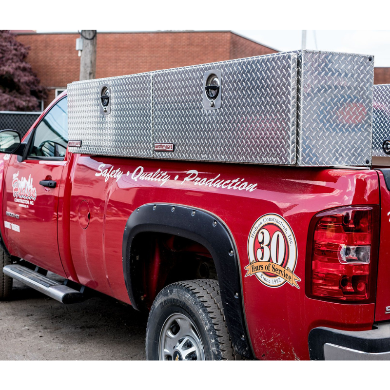 Weather Guard Top Mount Box Double Door Bright Aluminum 96.25X13.25X16 Model 396-0-02