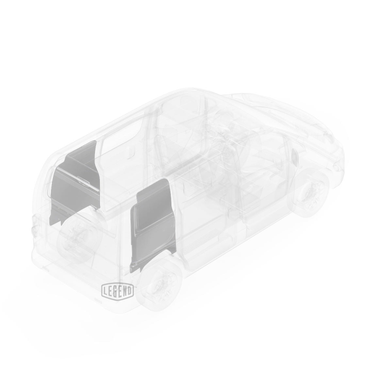 LEGEND EconoLite Wall Liner Dual Side Doors Nissan NV200 Cargo Van - Textured Grey Model 05N01-20.2