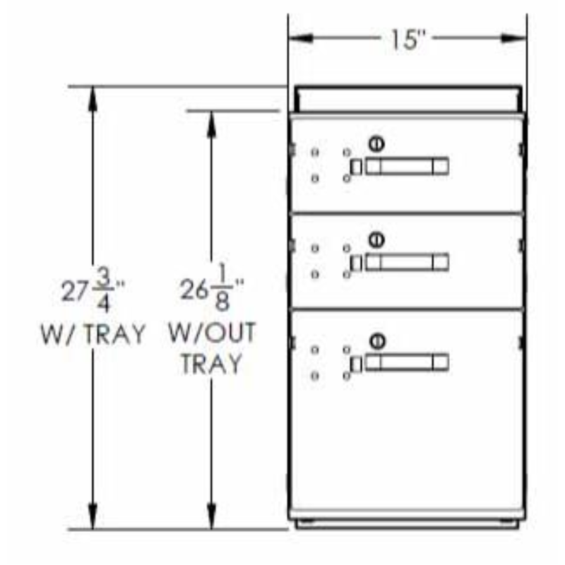 Holman Steel 3 Long Heavy-Duty Drawer Model 40250