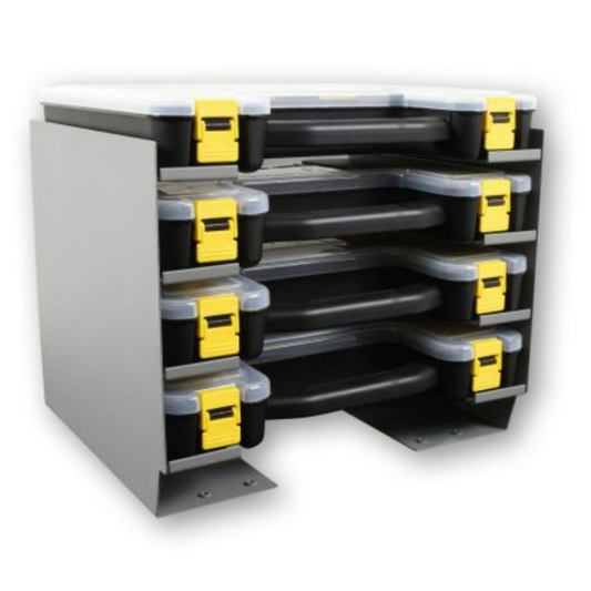 Holman Cargo Case Shelf Cabinet with 4 Small Kargo Cases Model 40380