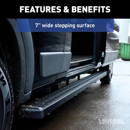 Luverne Grip Step 7" x 36" Black Aluminum Driver-Side Running Board Select ProMaster Model 415236-401470