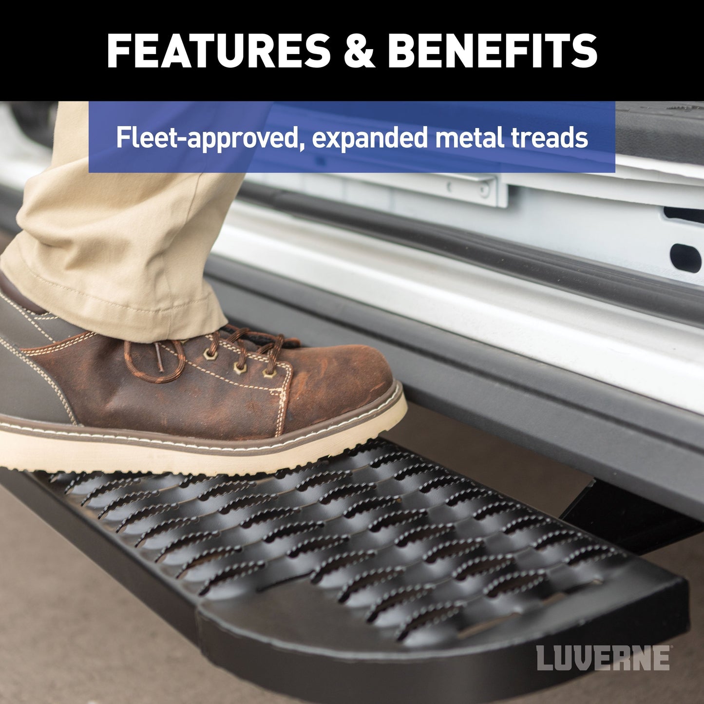 Luverne Grip Step XL 9-1/2" x 54" Steel Passenger Board Fleet Kit Select Sprinter Model 495154-401800-0