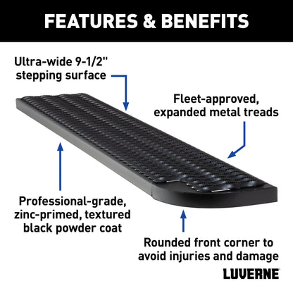 Luverne Grip Step XL 9-1/2" x 54" Steel Passenger Running Board Select Sprinter Model 495154-401800
