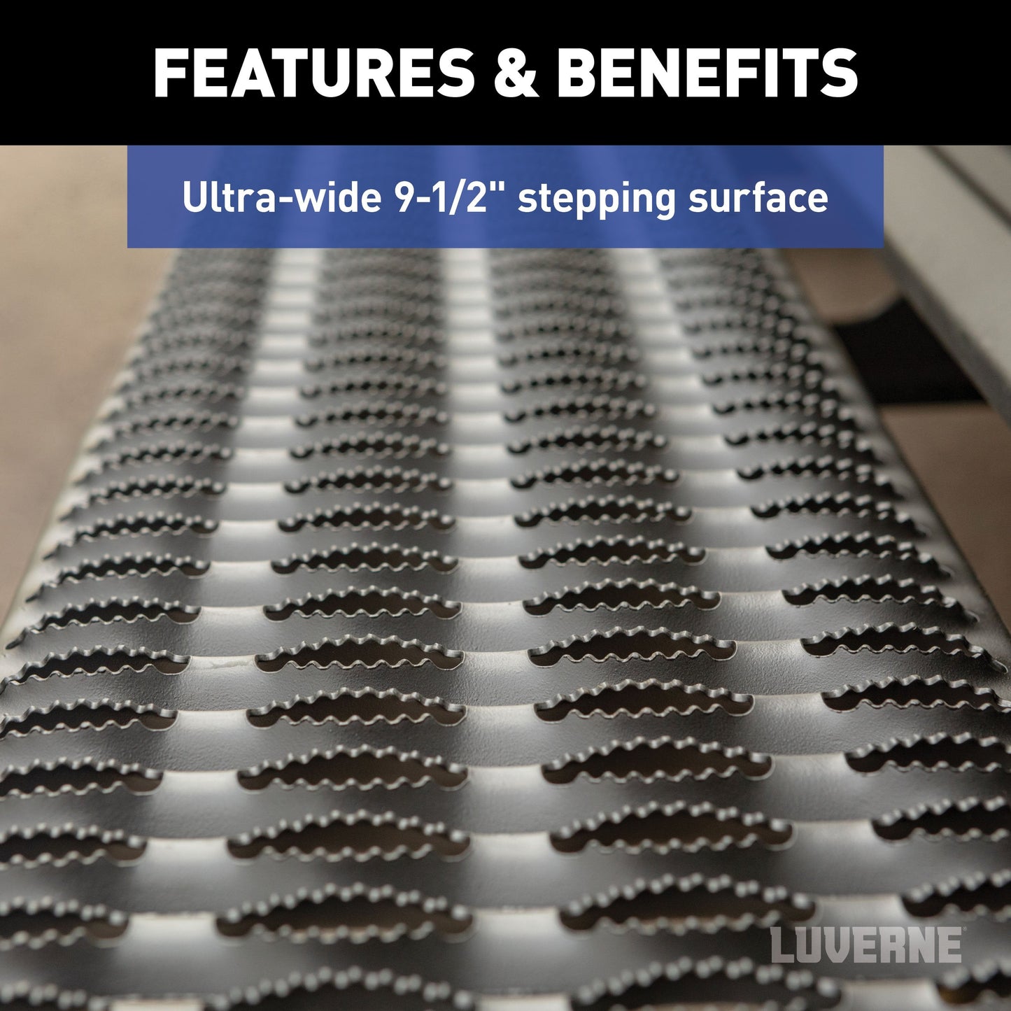 Luverne Grip Step XL 9-1/2" x 54" Steel Passenger Running Board Select Sprinter Model 495154-401800
