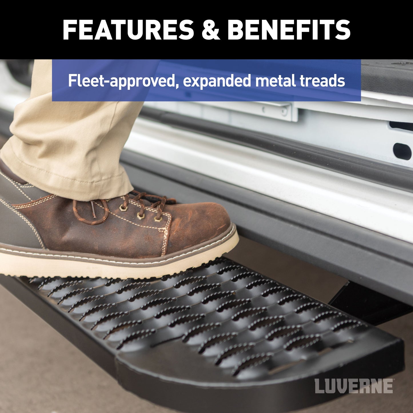 Luverne Grip Step XL 9-1/2" x 54" Steel Passenger Running Board Select Sprinter Model 495154-401800