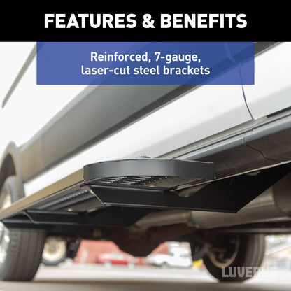 Luverne Grip Step XL 9-1/2" x 54" Steel Passenger Running Board Select Sprinter Model 495154-401800