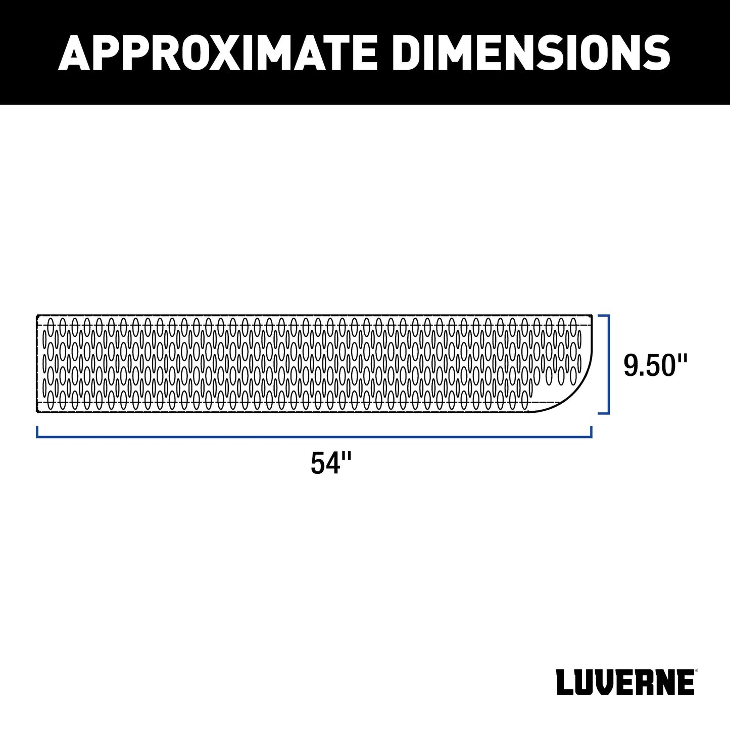 Luverne Grip Step XL 9-1/2" x 54" Steel Passenger Running Board Select Ram ProMaster Model 495154-401802