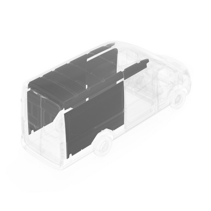 LEGEND DuraTherm Wall Liner Ford Transit 148" Cargo Van HR - Textured Grey - Single Side Door, Model 744-114-2613.HR