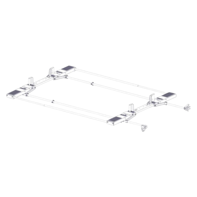 Holman Drop Down HD Aluminum Ladder Rack Kit Double Ram ProMaster Standard Roof Model 4PLADD