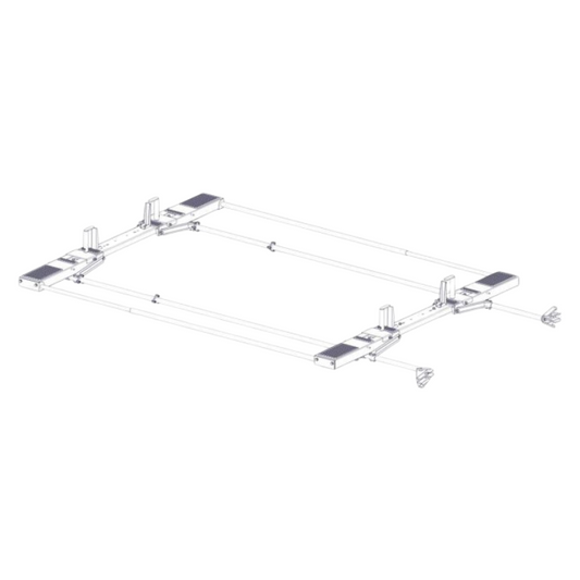 Holman Drop Down HD Aluminum Ladder Rack Kit Double Ram ProMaster Standard Roof Model 4PLADD