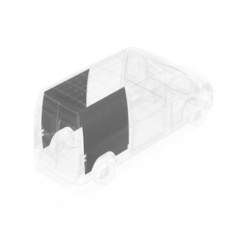LEGEND DuraTherm Wall Liner Mercedes Sprinter 144" Cargo Van LR - White - Single Side Door, Model 124-114-2614.LR