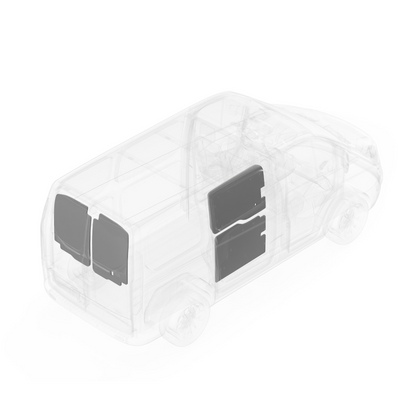 LEGEND DuraTherm Door Liner ONLY - Ford Transit (all Wheelbase lengths) Cargo Van High Roof - Textured Grey Model 703-114-2613.HR