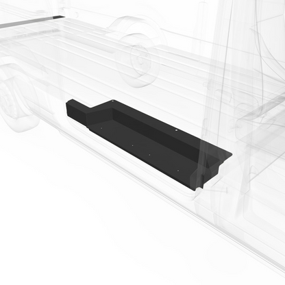 LEGEND Steel Floor Threshold Set Ford Transit (all WB lengths) w/ Full Lower Step - Black - Dual Side Doors Model U709-151-1011.2
