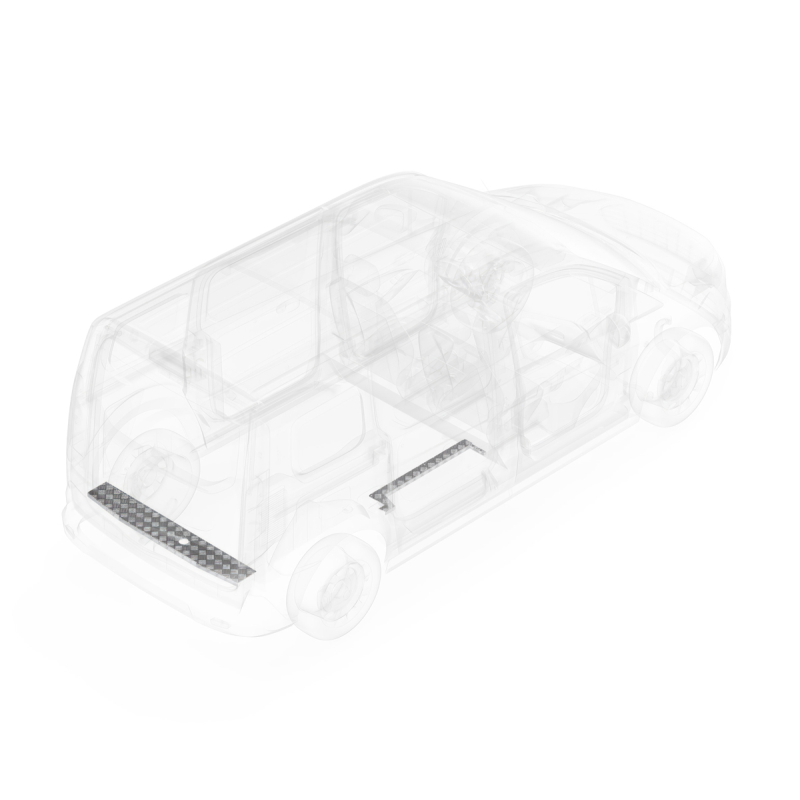 LEGEND Aluminum Floor Sill Set Ford Transit Connect Short Wheelbase Cargo Van - Single Side Door Model 719-151-1010