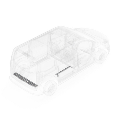 LEGEND Aluminum Floor Sill Set Ford Transit Connect Short Wheelbase Cargo Van - Single Side Door Model 719-151-1010