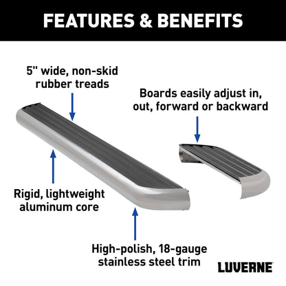 Luverne MegaStep 6-1/2" x 36" 100" Aluminum Running Boards Select Sprinter 2500 3500 Model 575100-570747