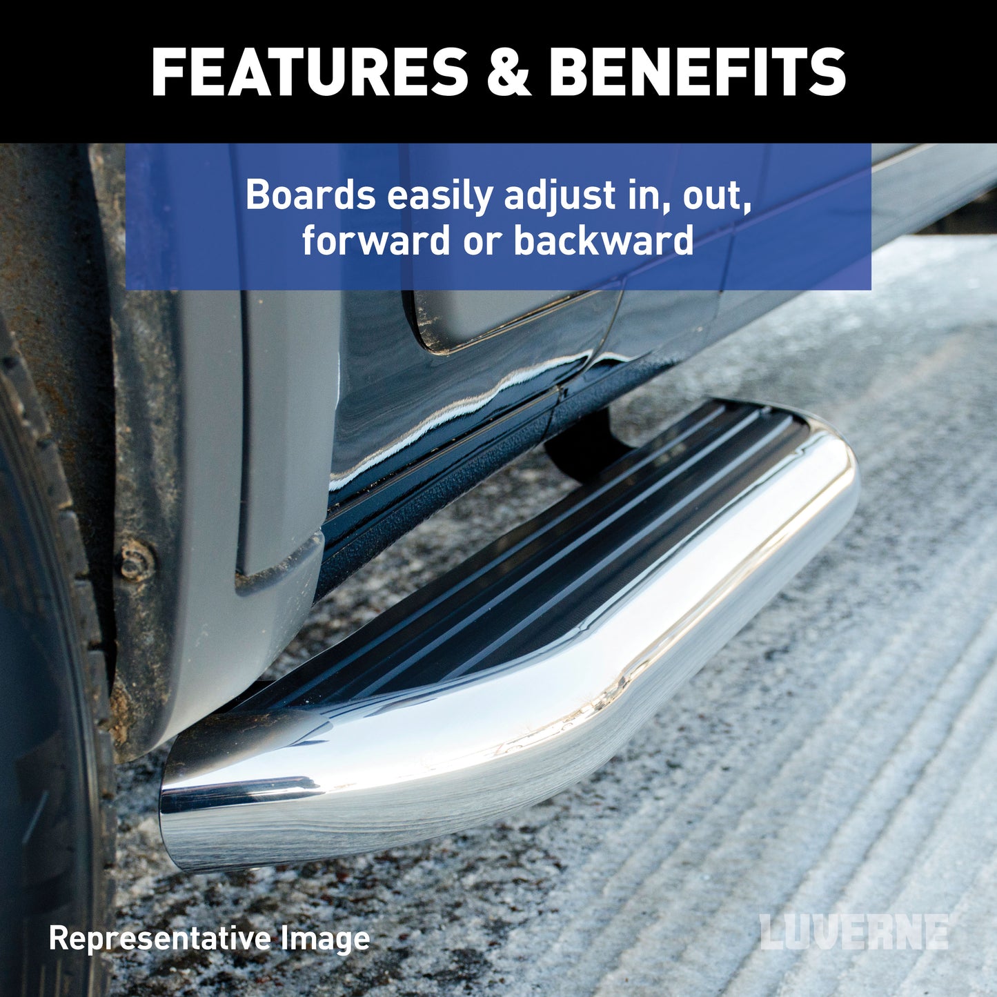 Luverne MegaStep 6-1/2" x 36" 100" Aluminum Running Boards Select Sprinter 2500 3500 Model 575100-570747